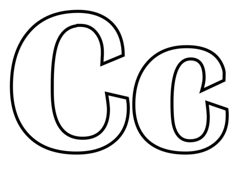 Classic Letter C Coloring Page